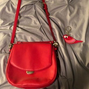 Kate Spade Red crossbody & matching keychain